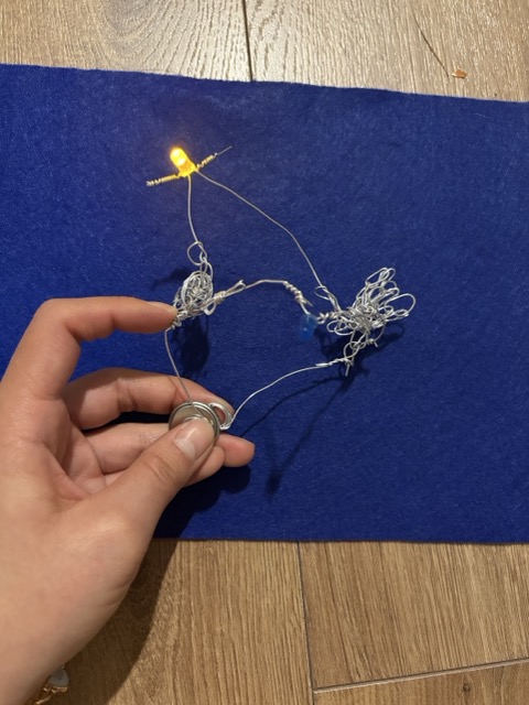 The LED lights only lit up if i connected the battery to the wires closes to the light. 