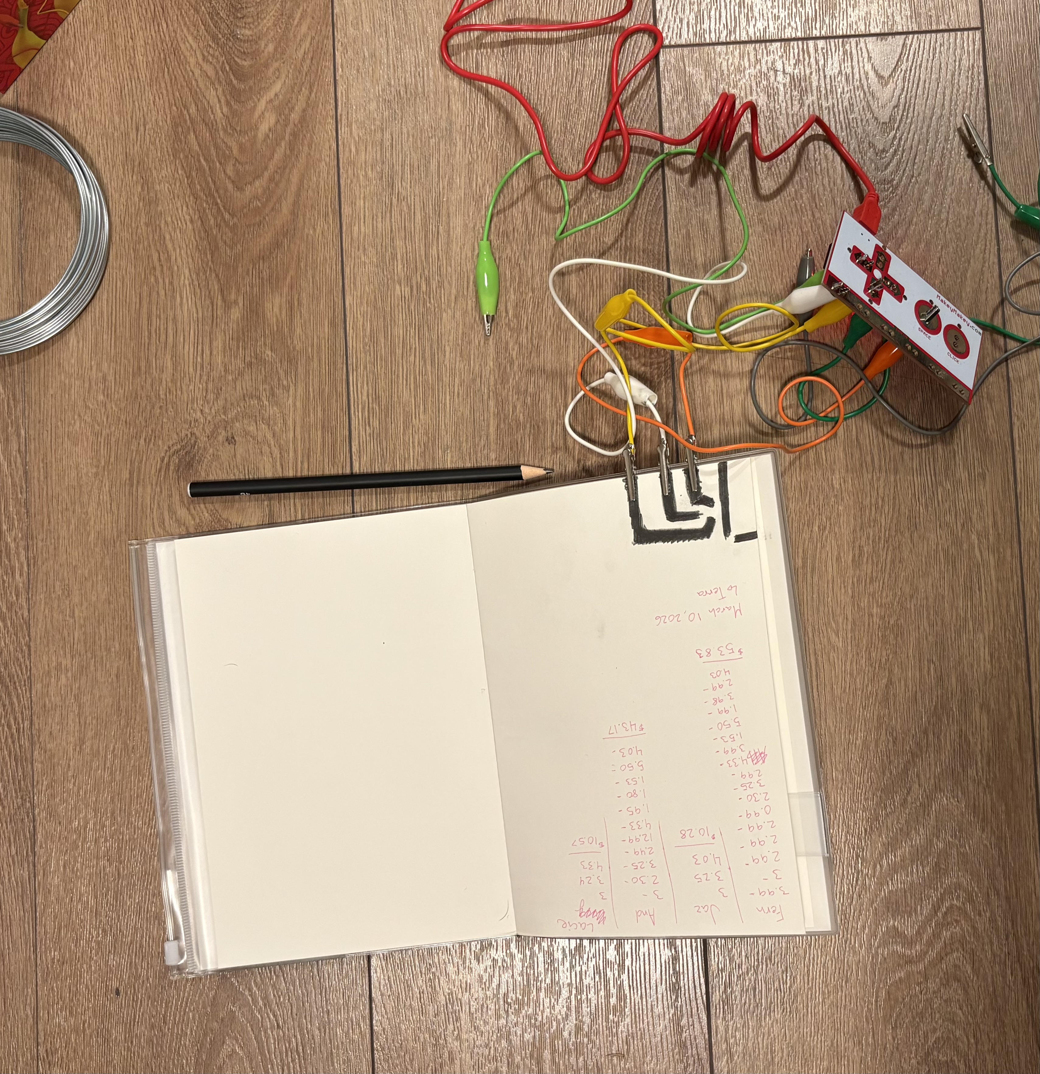 This is another circuit using graphite pencil, which I had to look for in my art kit.