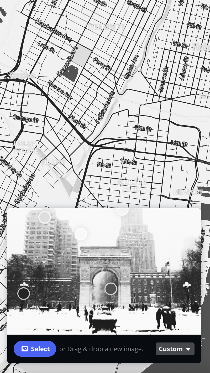 Changed the map colours using the MapBox pre-set picture.